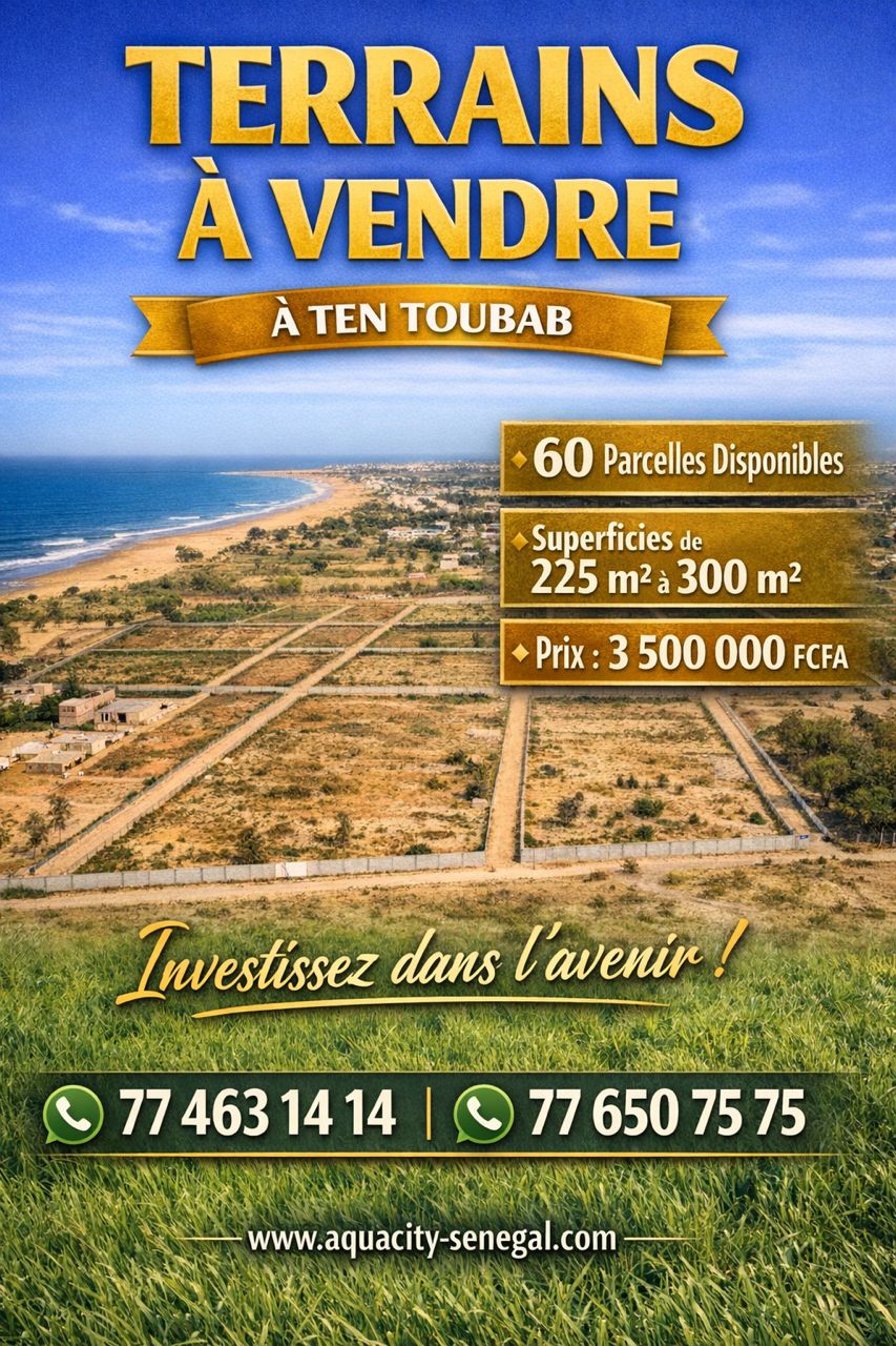 Terrain Ten Toubab a vendre