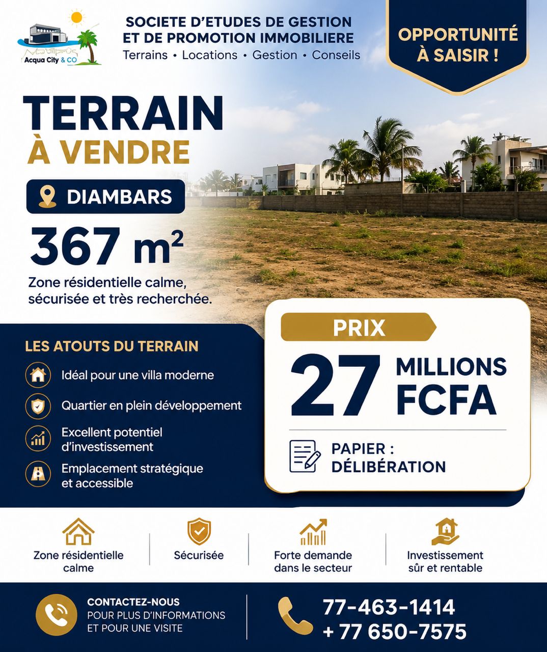 terrain a vendre 