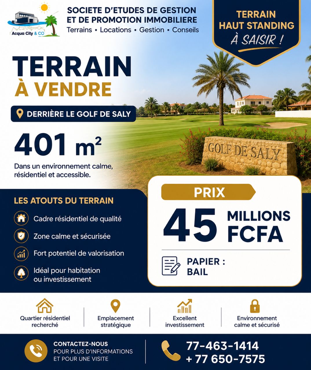 terrain a vendre 